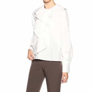 ウォッシャブル フリルカラーブラウス