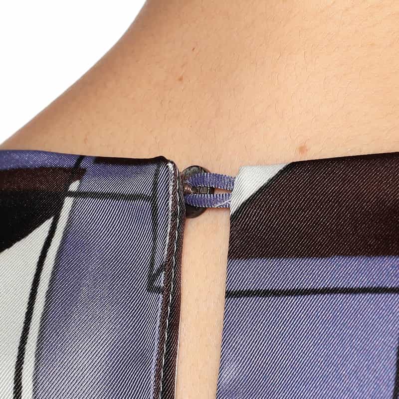 BARNEYS NEW YORK ウォッシャブルプリントフレアスリーブブラウス MULTI COLOR