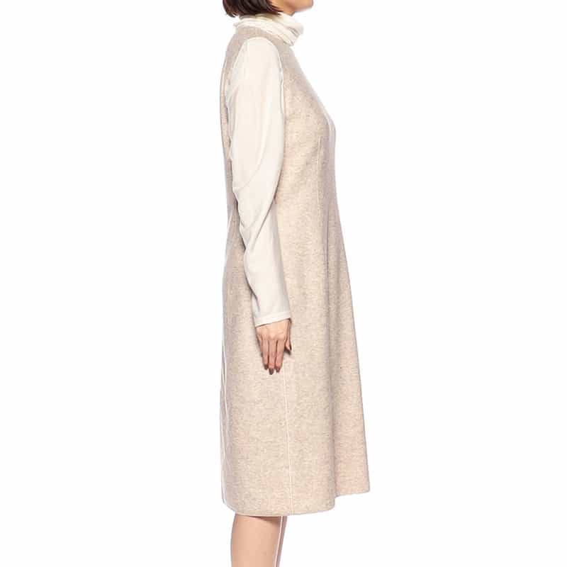 BARNEYS NEW YORK セットアップノースリーブタイトドレス BEIGE