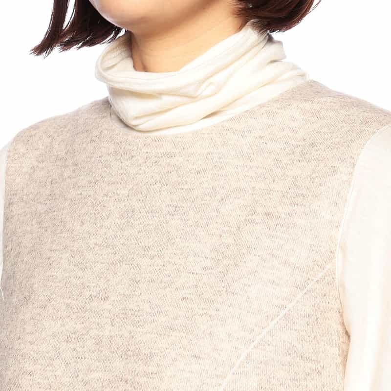 BARNEYS NEW YORK セットアップノースリーブタイトドレス BEIGE