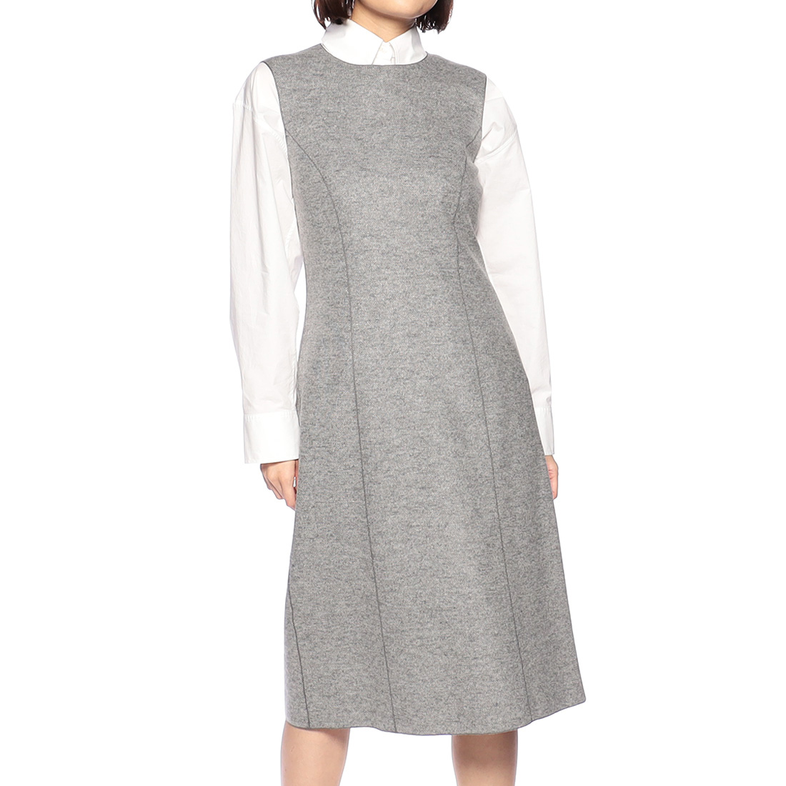 セットアップノースリーブタイトドレス