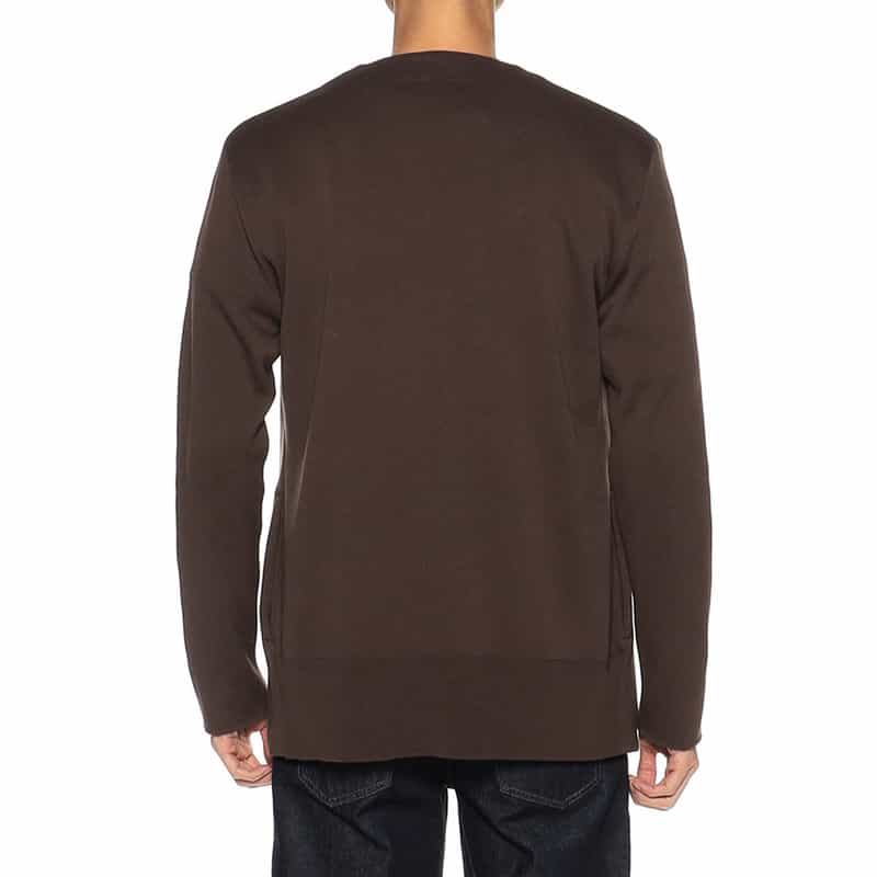GIM バーニーズ ニューヨーク限定ノーカラーミラノリブニットジャケット BROWN