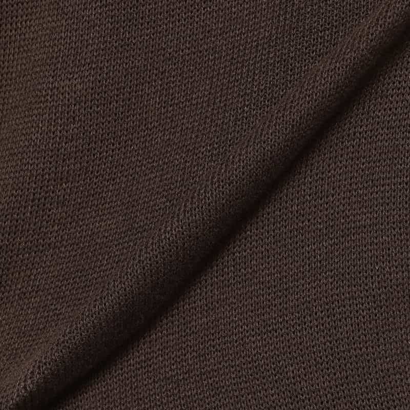 GIM バーニーズ ニューヨーク限定ノーカラーミラノリブニットジャケット BROWN