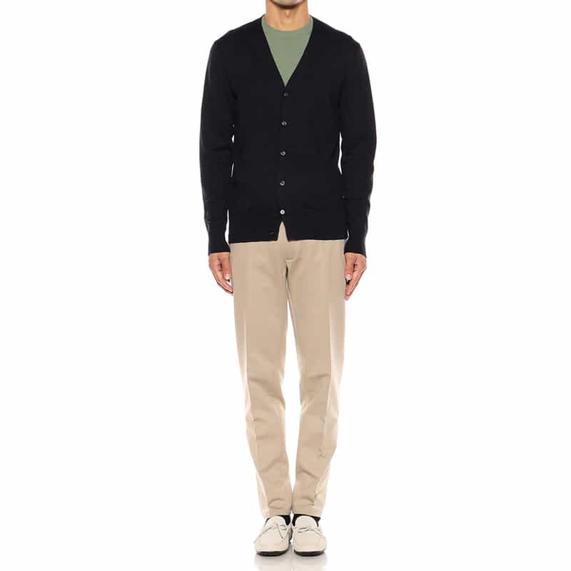 BARNEYS NEW YORK Vネックニットカーディガン NAVY