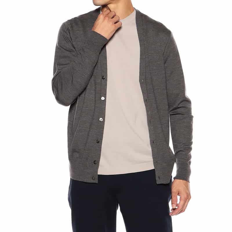 BARNEYS NEW YORK Vネックニットカーディガン DARK GRAY