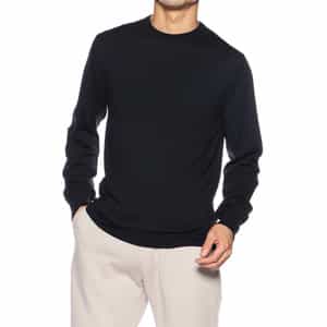 クルーネックニットプルオーバー（ロロ・ピアーナ社製ウール使用）