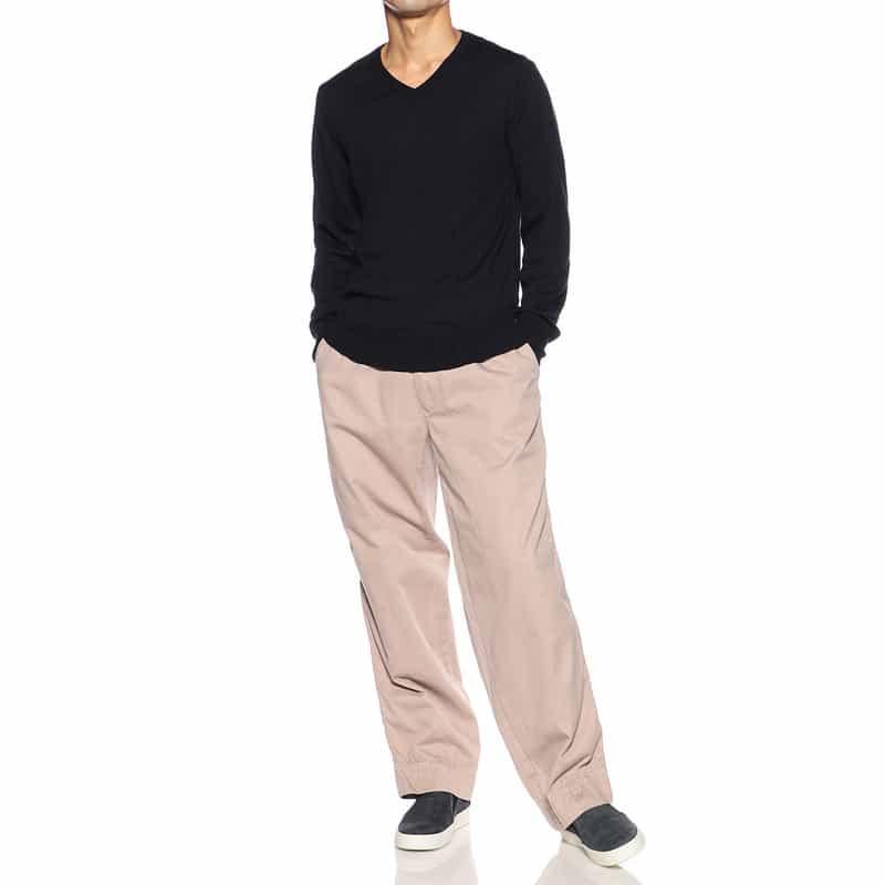 BARNEYS NEW YORK Vネックニットプルオーバー(ロロ・ピアーナ社製ウール使用) NAVY