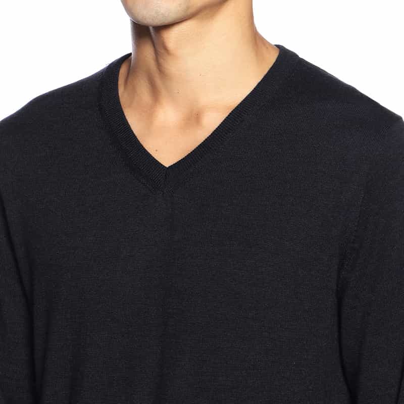 BARNEYS NEW YORK Vネックニットプルオーバー(ロロ・ピアーナ社製ウール使用) NAVY