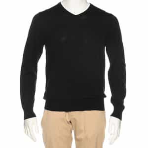 Vネックニットプルオーバー（ロロ・ピアーナ社製ウール使用）