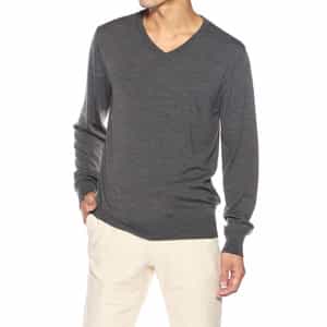 Vネックニットプルオーバー（ロロ・ピアーナ社製ウール使用）