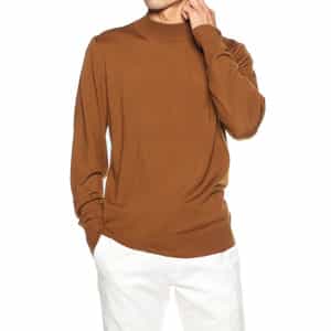 ウールモックネックニットプルオーバー（ロロ・ピアーナ社製ウール使用）