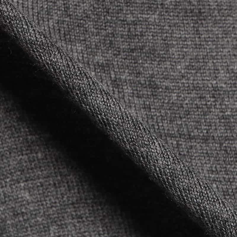 BARNEYS NEW YORK ウールモックネックニットプルオーバー(ロロ・ピアーナ社製ウール使用) DARK GRAY