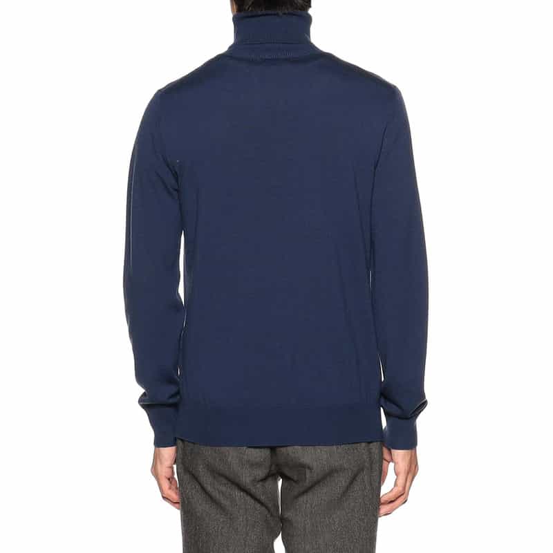 BARNEYS NEW YORK タートルネックニットプルオーバー(ロロ・ピアーナ社製ウール使用) NAVY