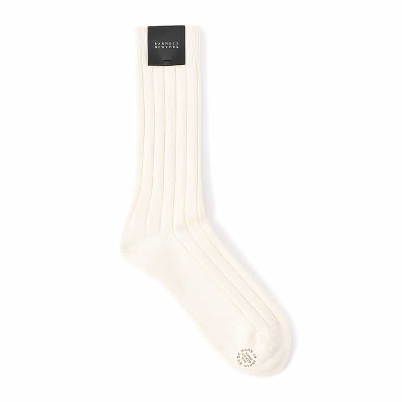 BARNEYS NEW YORK リブソックス WHITE