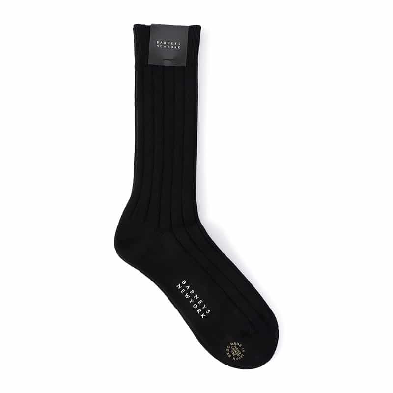 BARNEYS NEW YORK リブソックス BLACK