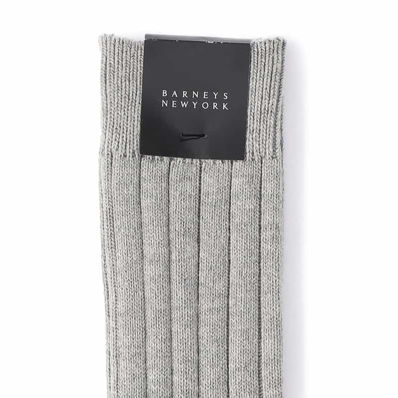 BARNEYS NEW YORK リブソックス GRAY