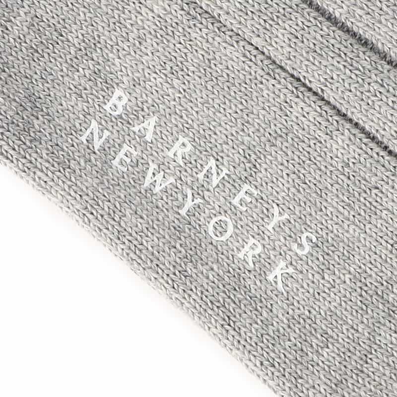 BARNEYS NEW YORK リブソックス GRAY