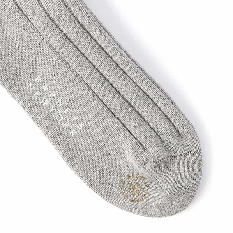 BARNEYS NEW YORK リブソックス GRAY