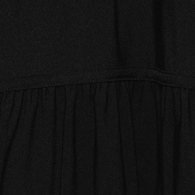 BARNEYS NEW YORK ウォッシャブルティアードAラインドレス BLACK