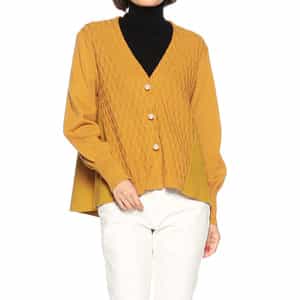 コンビネーションフレアニットカーディガン