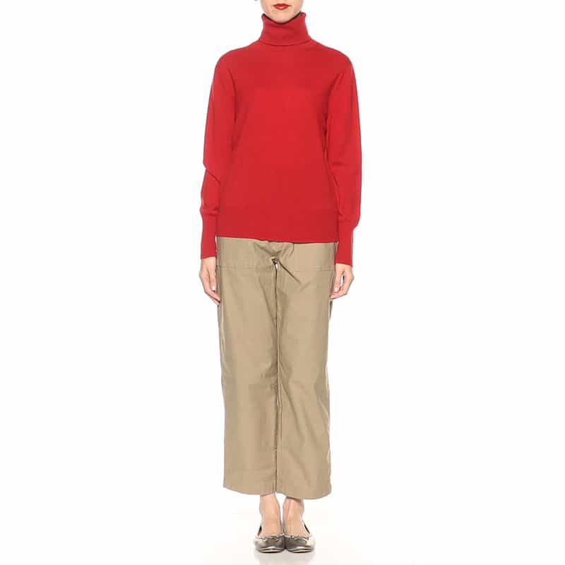 BARNEYS NEW YORK カシミヤタートルネックニットプルオーバー RED