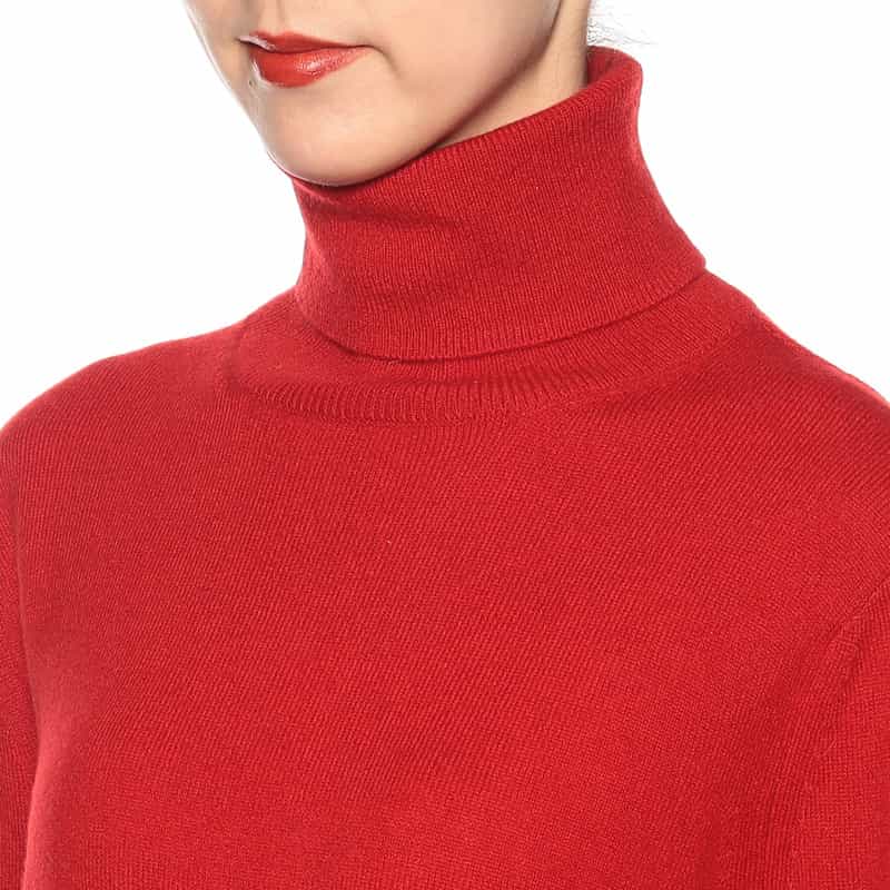 BARNEYS NEW YORK カシミヤタートルネックニットプルオーバー RED