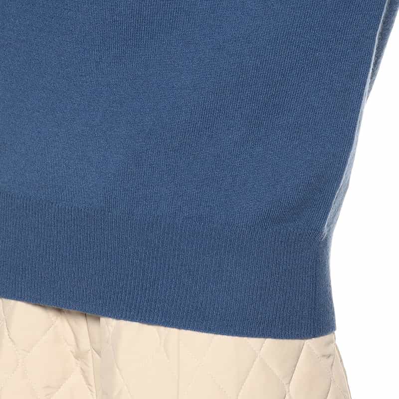 BARNEYS NEW YORK カシミヤクルーネックニットプルオーバー BLUE