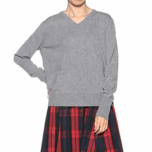 カシミヤVネックニットプルオーバー