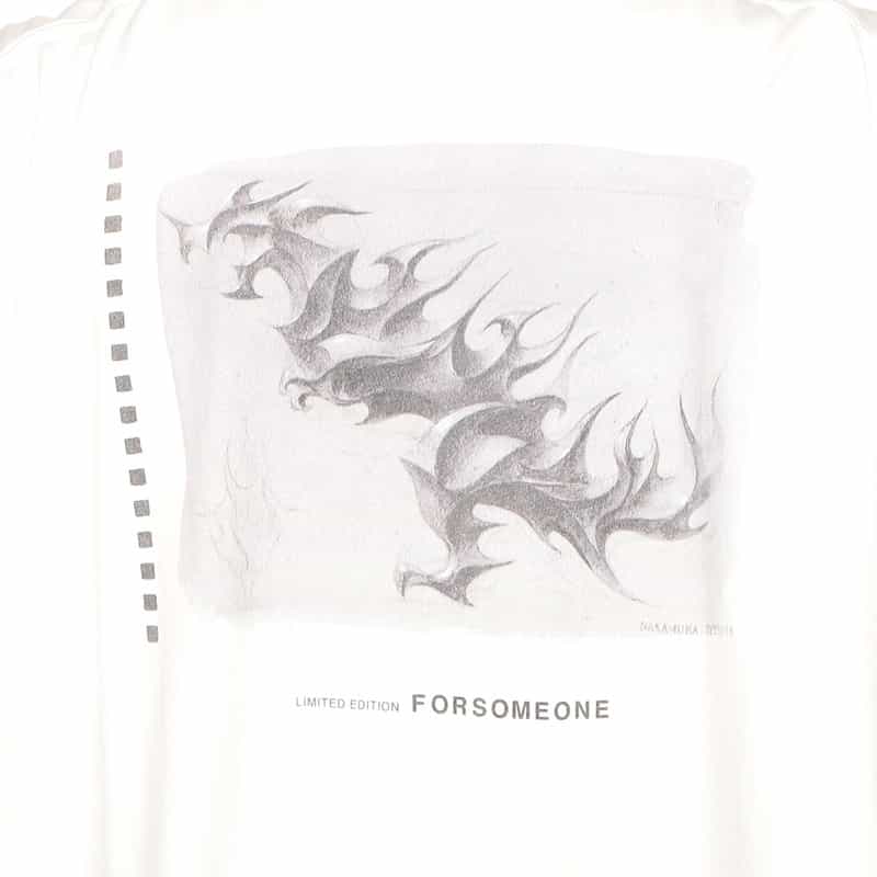 FORSOMEONE バーニーズ　ニューヨーク限定レイヤードデザインロングスリーブTシャツ WHITE