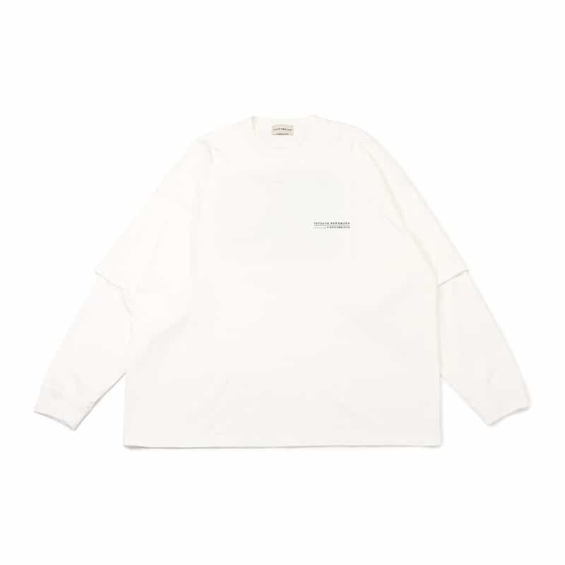 FORSOMEONE バーニーズ　ニューヨーク限定レイヤードデザインロングスリーブTシャツ WHITE