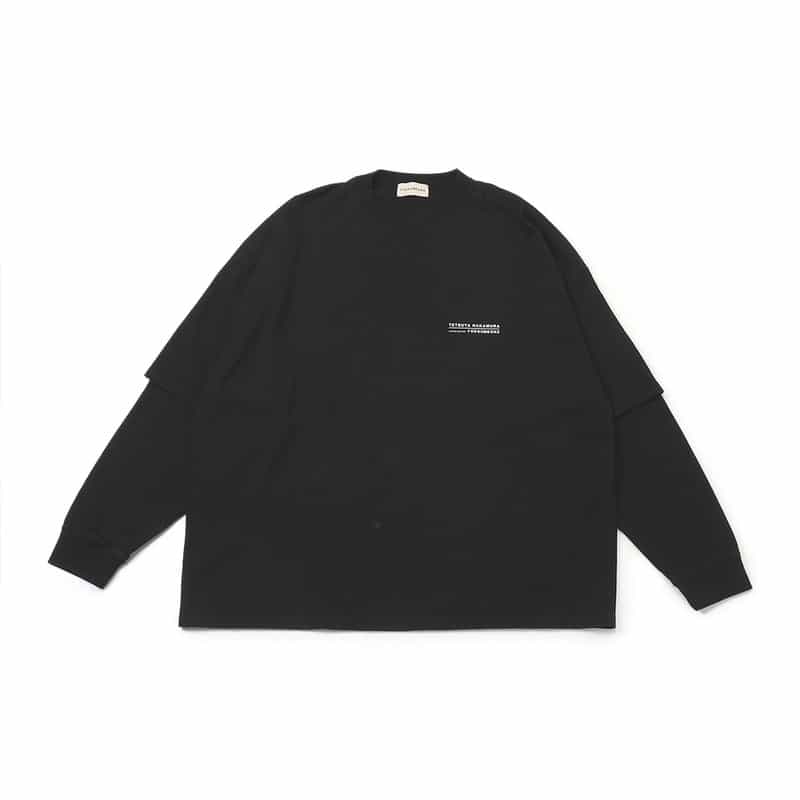 FORSOMEONE バーニーズ　ニューヨーク限定レイヤードデザインロングスリーブTシャツ BLACK
