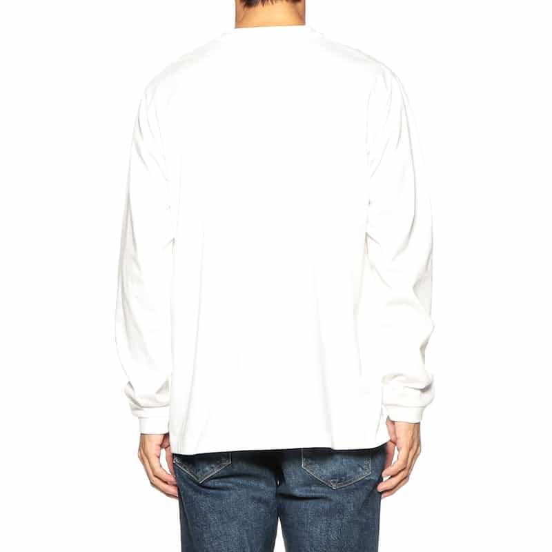 LOOSE JOINTS プリントロングスリーブTシャツ WHITE