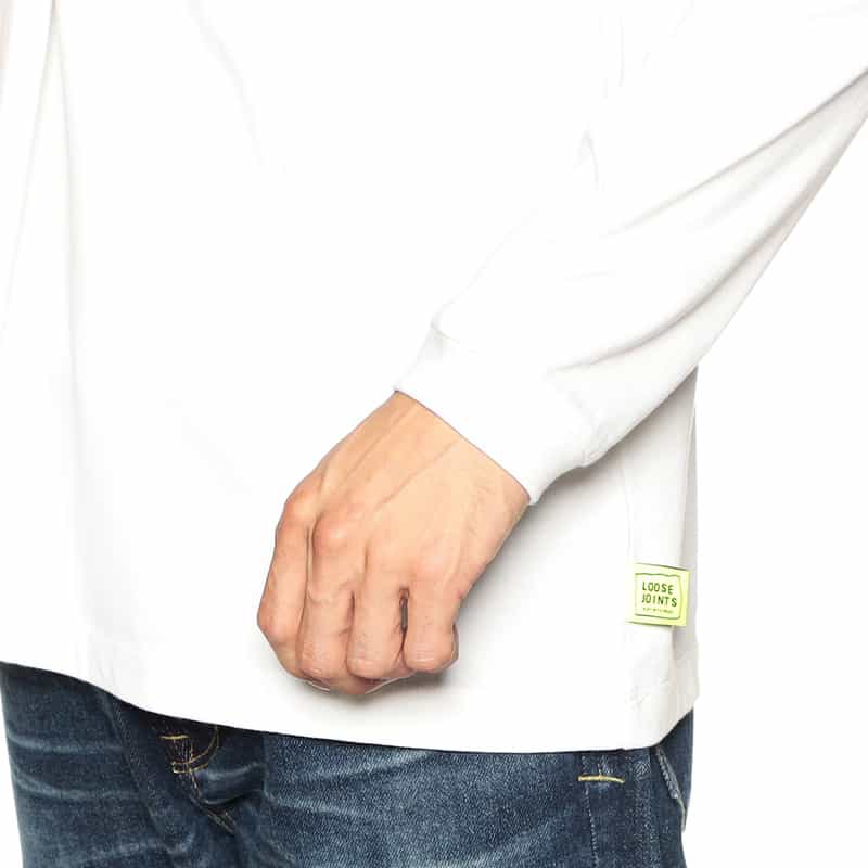 LOOSE JOINTS プリントロングスリーブTシャツ WHITE