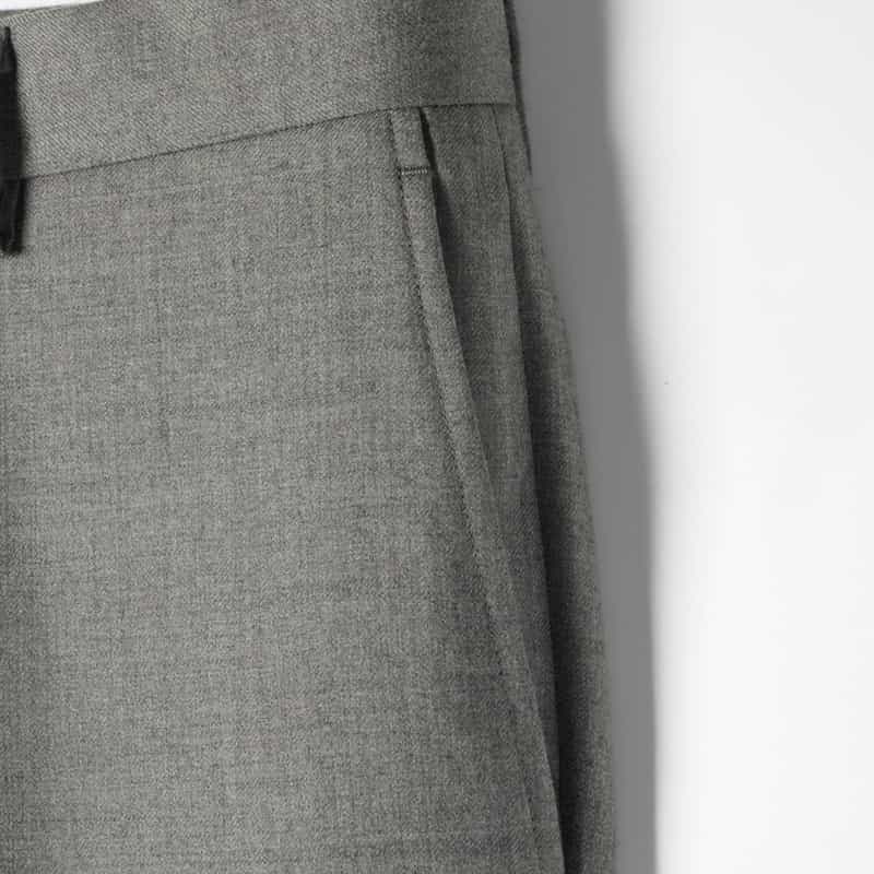 BARNEYS NEW YORK ウール素材ストレートパンツ LIGHT GRAY