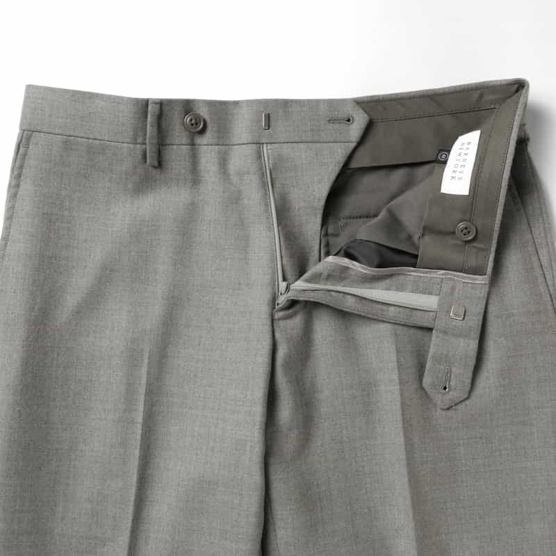 BARNEYS NEW YORK ウール素材ストレートパンツ LIGHT GRAY