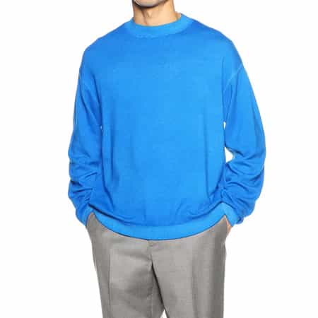 カシミヤクルーネックニットプルオーバー