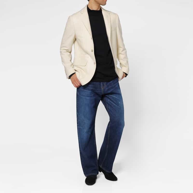 BARNEYS NEW YORK カシミヤ100％テーラードジャケット WHITE