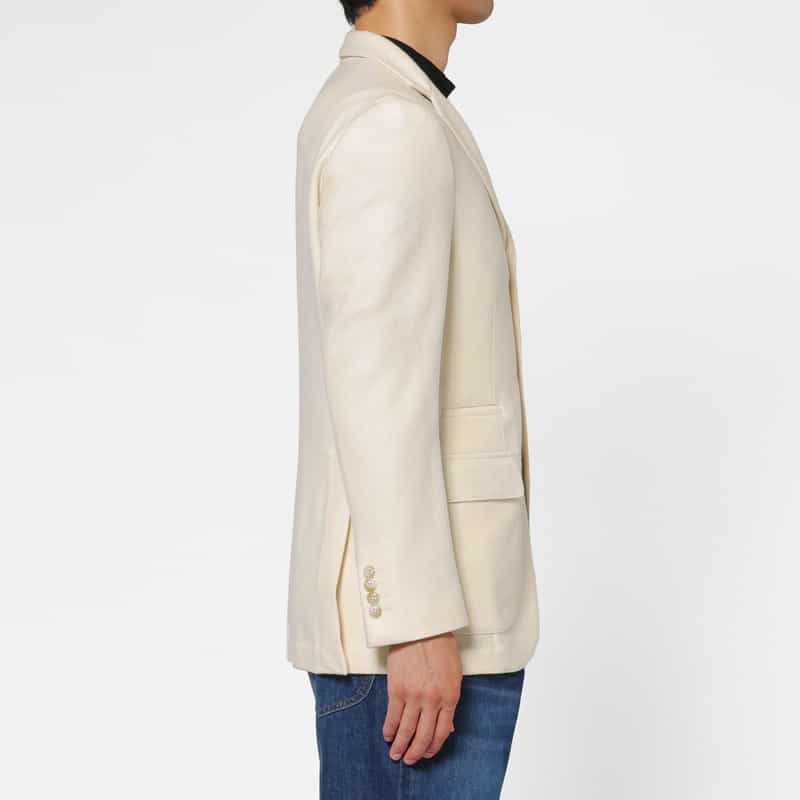 BARNEYS NEW YORK カシミヤ100％テーラードジャケット WHITE