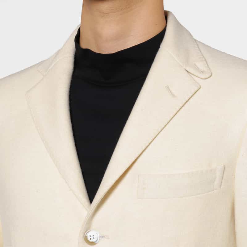 BARNEYS NEW YORK カシミヤ100％テーラードジャケット WHITE