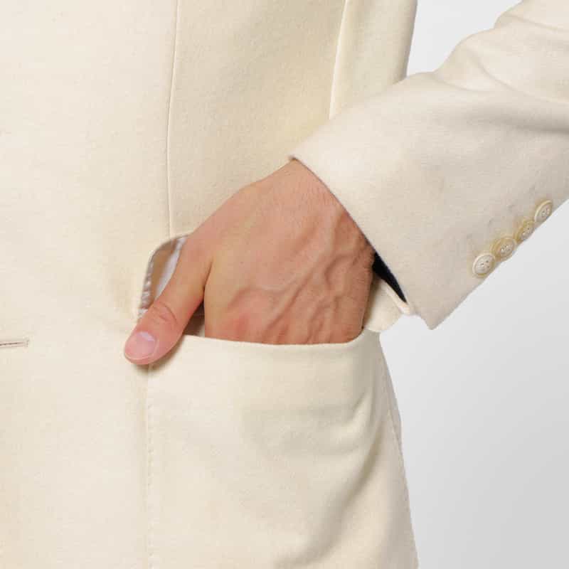 BARNEYS NEW YORK カシミヤ100％テーラードジャケット WHITE