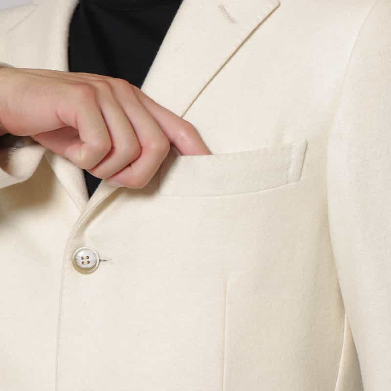 BARNEYS NEW YORK カシミヤ100％テーラードジャケット WHITE