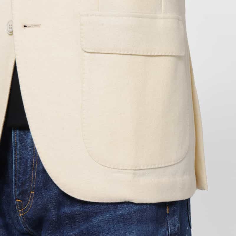 BARNEYS NEW YORK カシミヤ100％テーラードジャケット WHITE