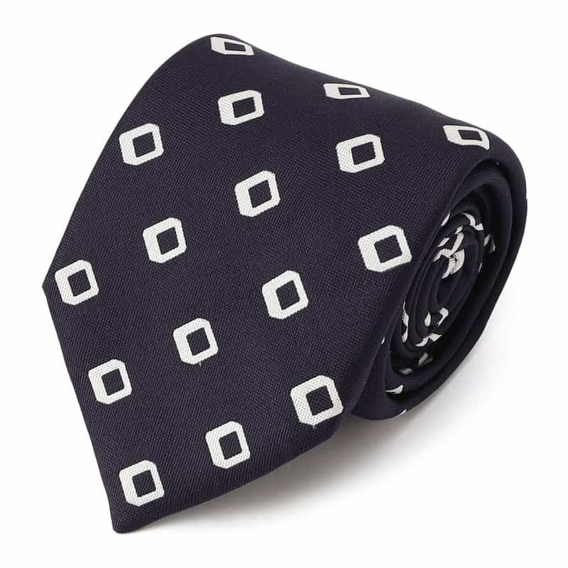 BREUER 小紋柄タイ NAVY