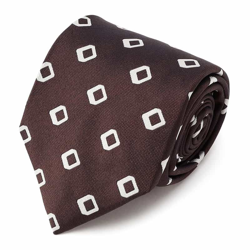 BREUER 小紋柄タイ BROWN