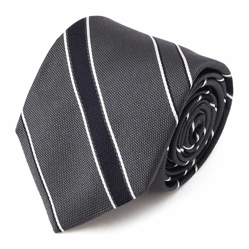 BREUER ストライプ柄タイ GRAY