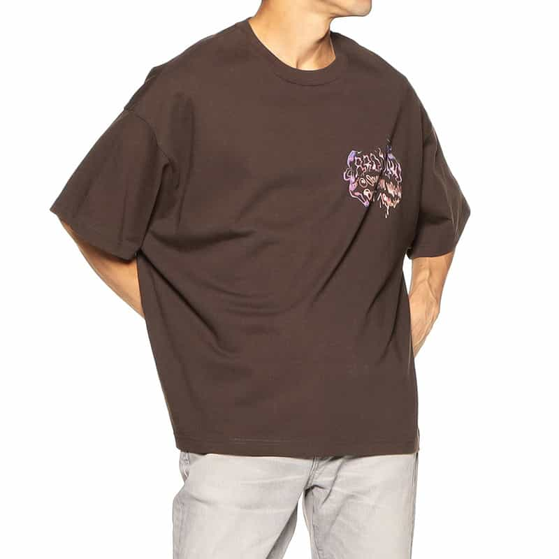 BABY BRUSH 限定グラフィックTシャツ BROWN