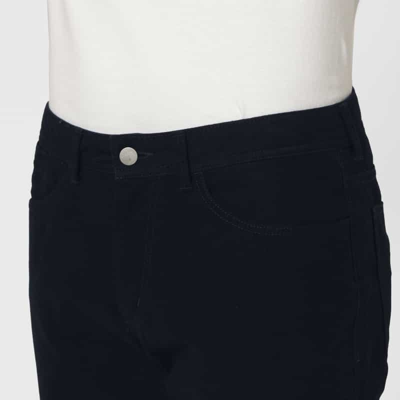 BARNEYS NEW YORK モールスキン生地ストレートパンツ NAVY