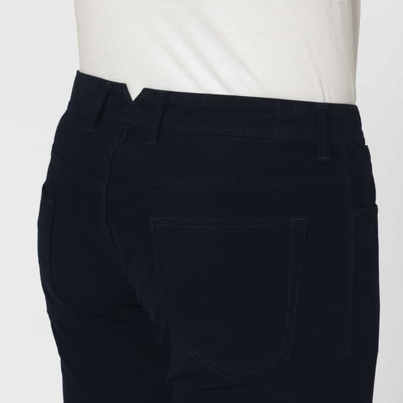 BARNEYS NEW YORK モールスキン生地ストレートパンツ NAVY