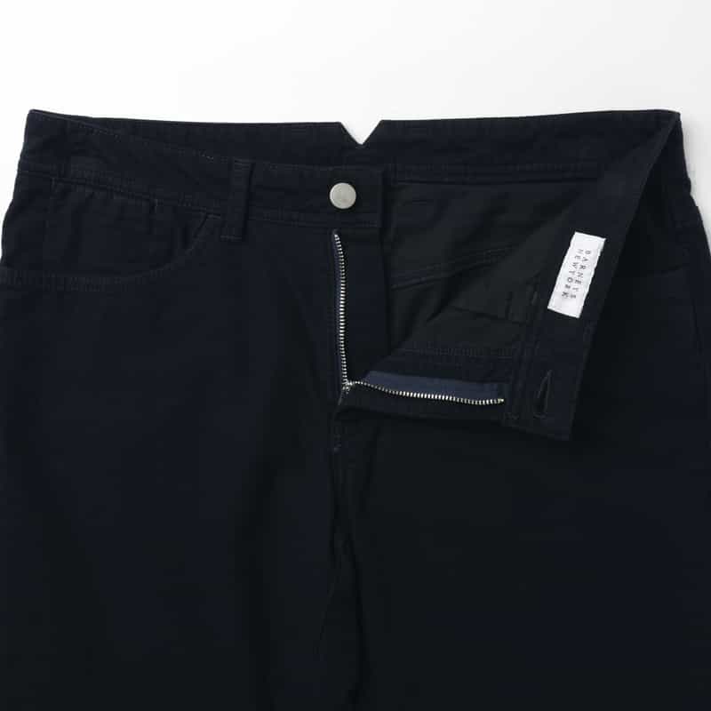 BARNEYS NEW YORK モールスキン生地ストレートパンツ NAVY