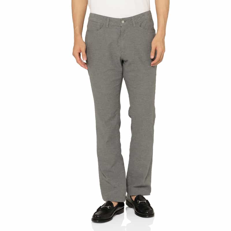 BARNEYS NEW YORK モールスキン生地ストレートパンツ GRAY